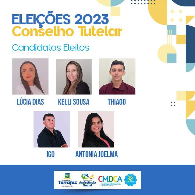 Foto dos candidatos eleitos das eleições 2023 para o Conselho Tutelar.